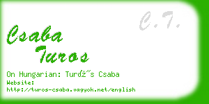 csaba turos business card